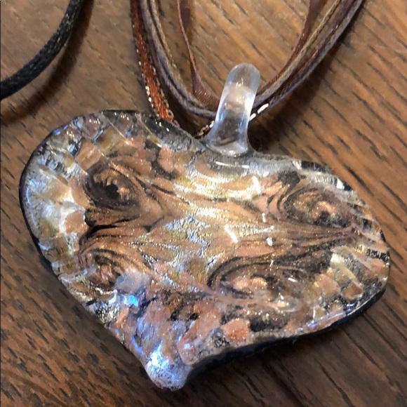 Glass pendants on string necklaces - Picture 2 of 8